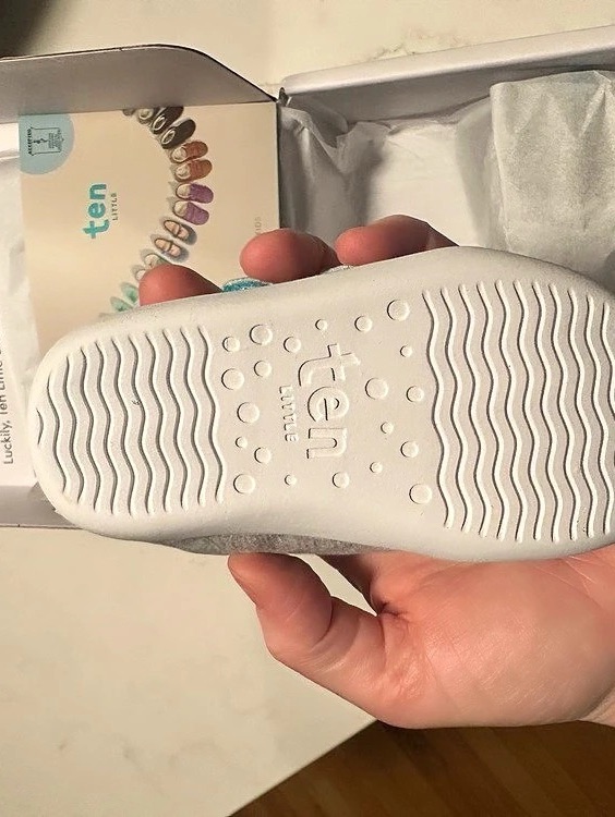 Ten Little Everyday Original Baby Walker Shoes Gray & White — image 5 of 6